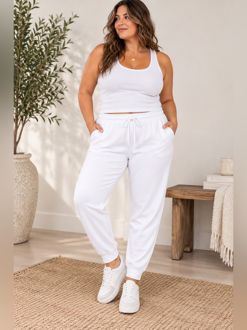 Feat The Standard Jogger Pants White XXL NWT Women’s Athleisure